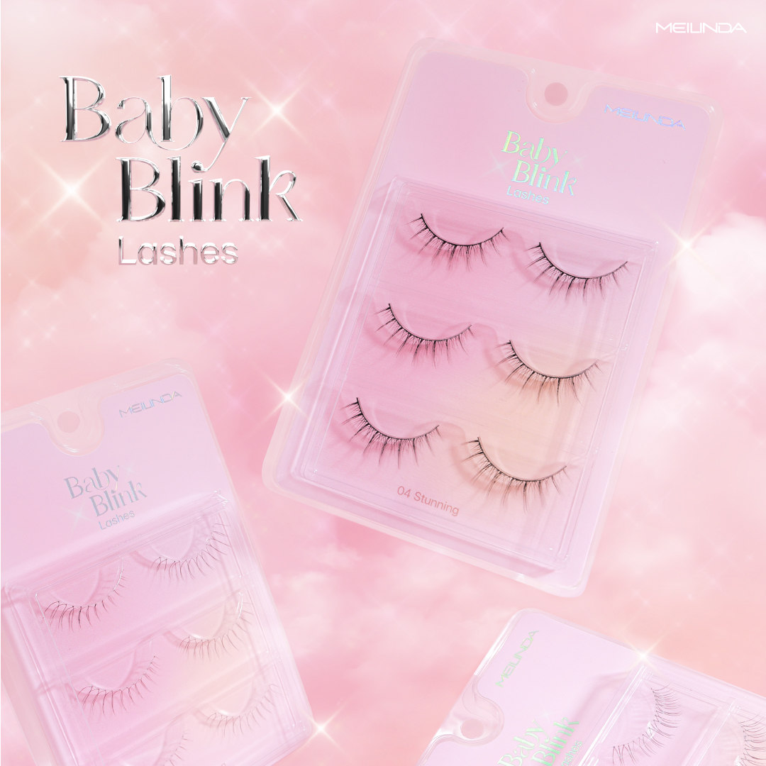 MEILINDA BABY BLINK LASHES (ขนตาปลอมแบบ 3 คู่)